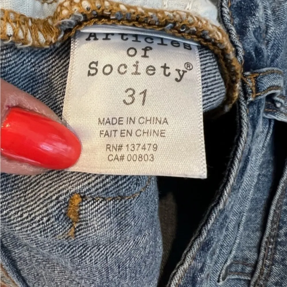 Articles of Society Blue Cutoff High Waist Denim Shorts Size 31 - Image 4