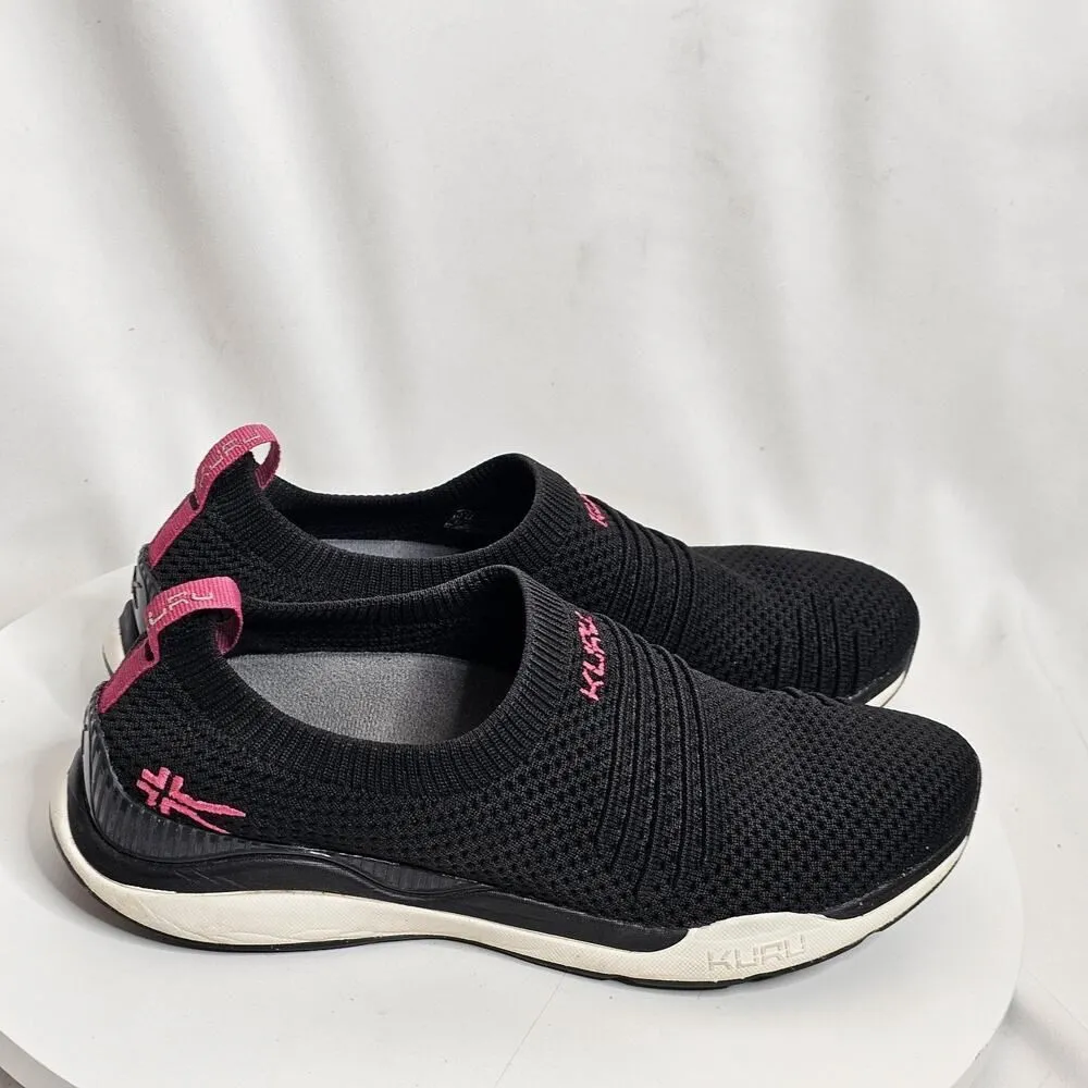 Kuru Stride Knit Slip On Shoes Sneakers Lightweight Black Pink Womens Size 7 - Image 2