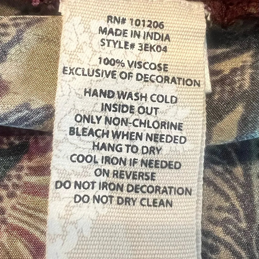 Soft Surroundings Open Front Kimono Floral Sequin Beaded Jacket Topper PXS EUC - Image 6