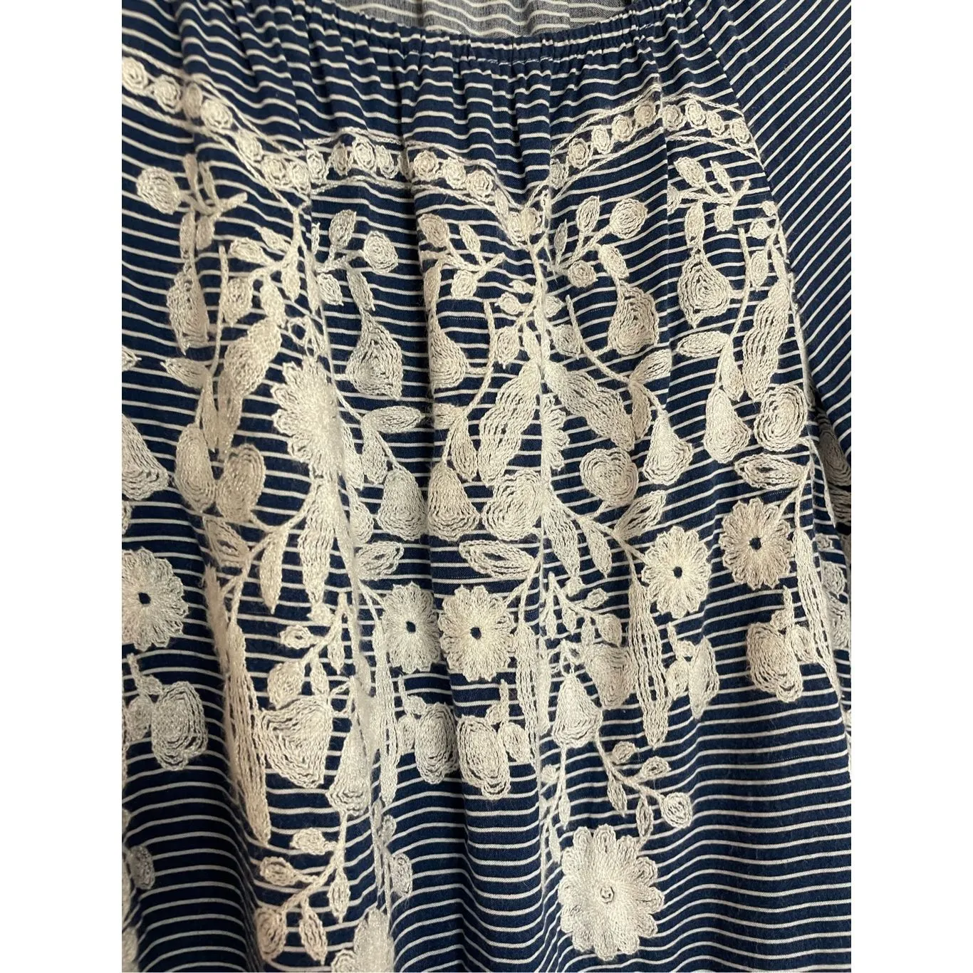 C. Est 1946 striped embroidered blouse boho - Image 4