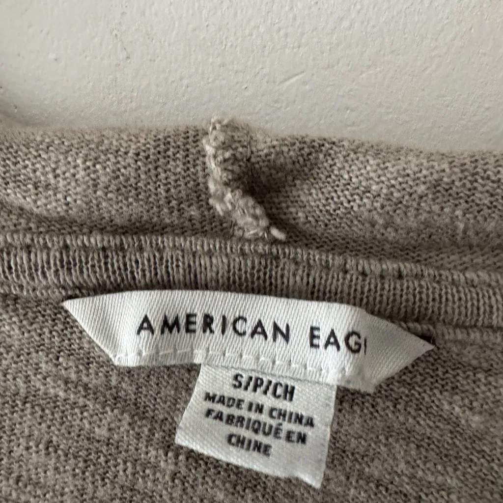 American Eagle Cozy Hooded Knit Romper Long Sleeve - Image 5