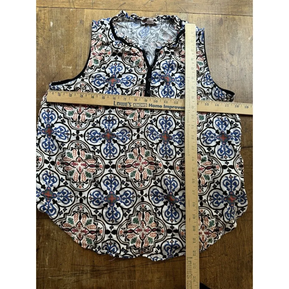 KNOX ROSE Intimates LOUNGEWEAR Top and Shorts Mosaic Size M Rayon Blend G8 - Image 6