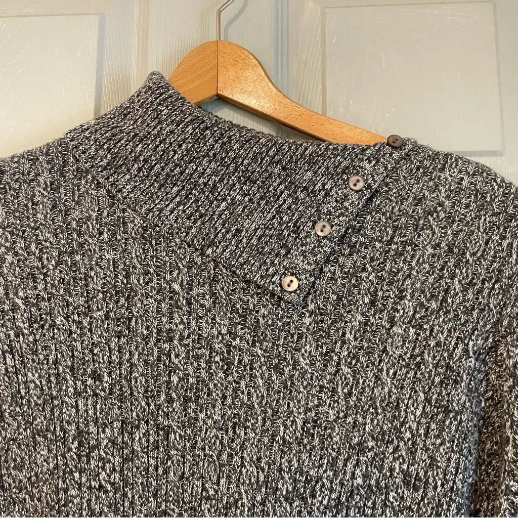 Valerie Stevens Women's XL Charcoal Turtleneck Cable Knit 100% Cotton Sweater - Image 2