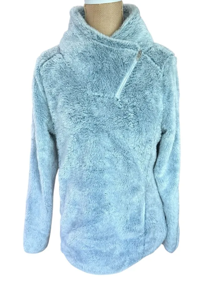 St Johns Bay Active Faux Fur Quarter Zip pullover‎ sweater small - Image 1