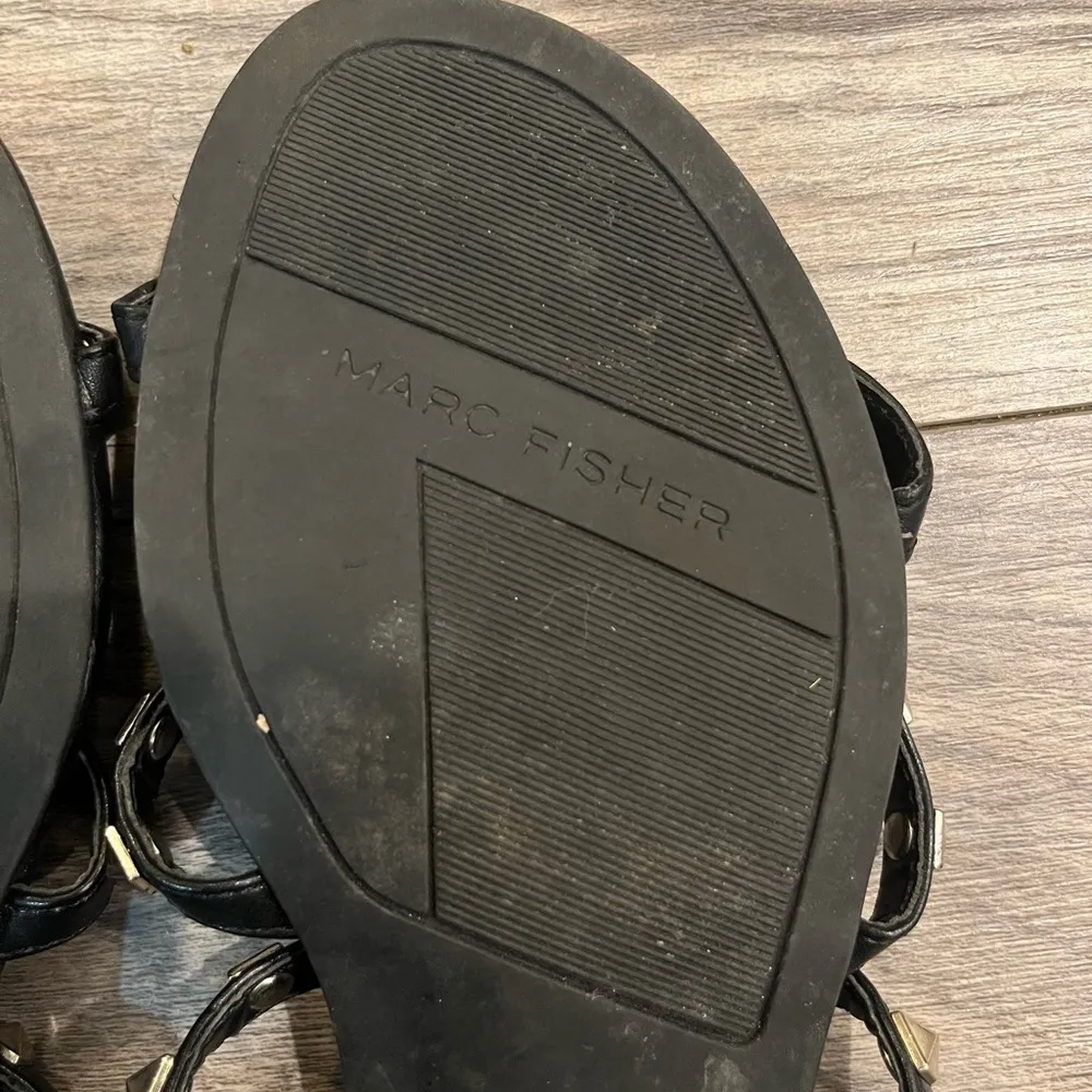 Marc Fisher Black Studded Sandals - Image 7