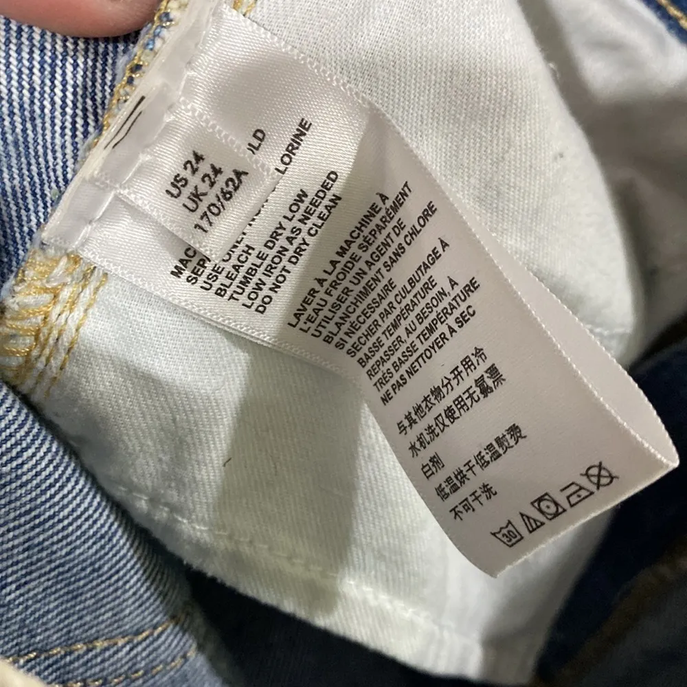 BDG jeans slim straight 24 bleach faded acid wash denim 100%‎ cotton - Image 5