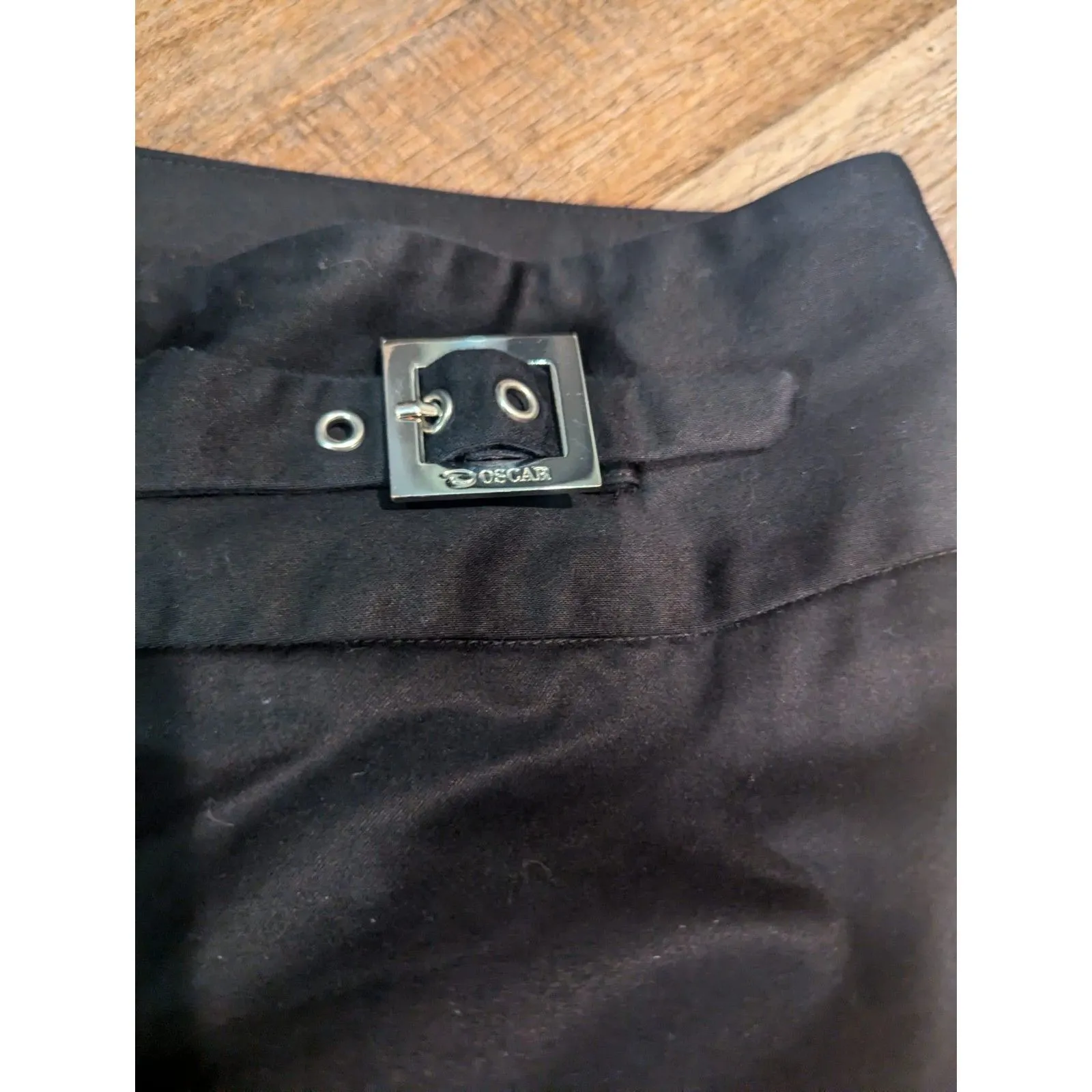 Oscar de la Renta Women's Black Wide-Leg Dress Pants, Size 8 - Image 3