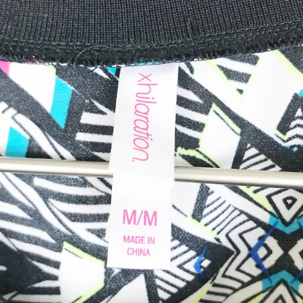 Xhilaration Colorful Kaleidoscope Abstract Print Cap Sleeve Shift Dress Medium - Image 6