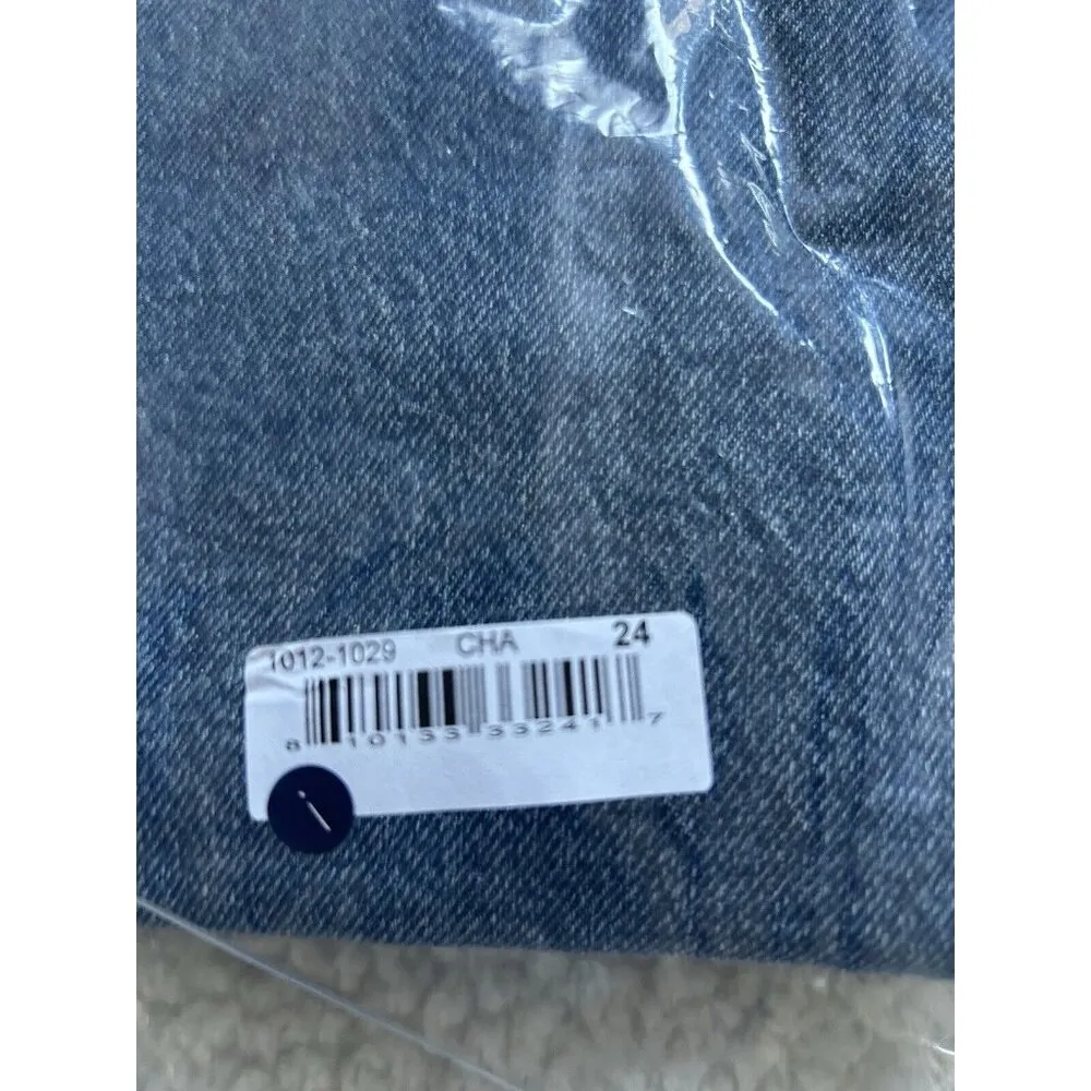 DAILY BLUE by ADRIANO GOLDSCHMIED MANYA Jeans Straight Leg Champlain Blue Sz 24 - Image 15