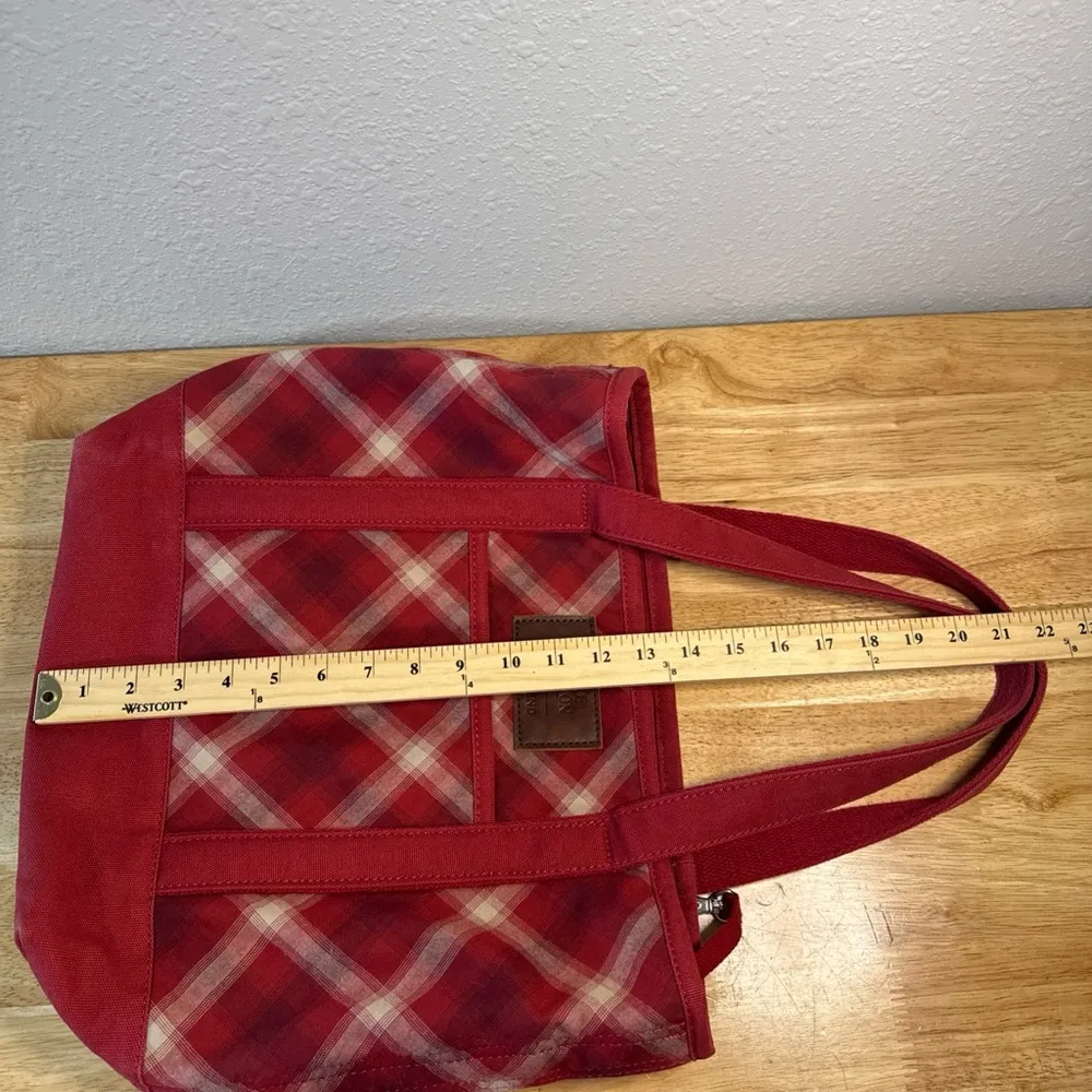 Blake Shelton Lands' End Red Plaid Tote - Image 6