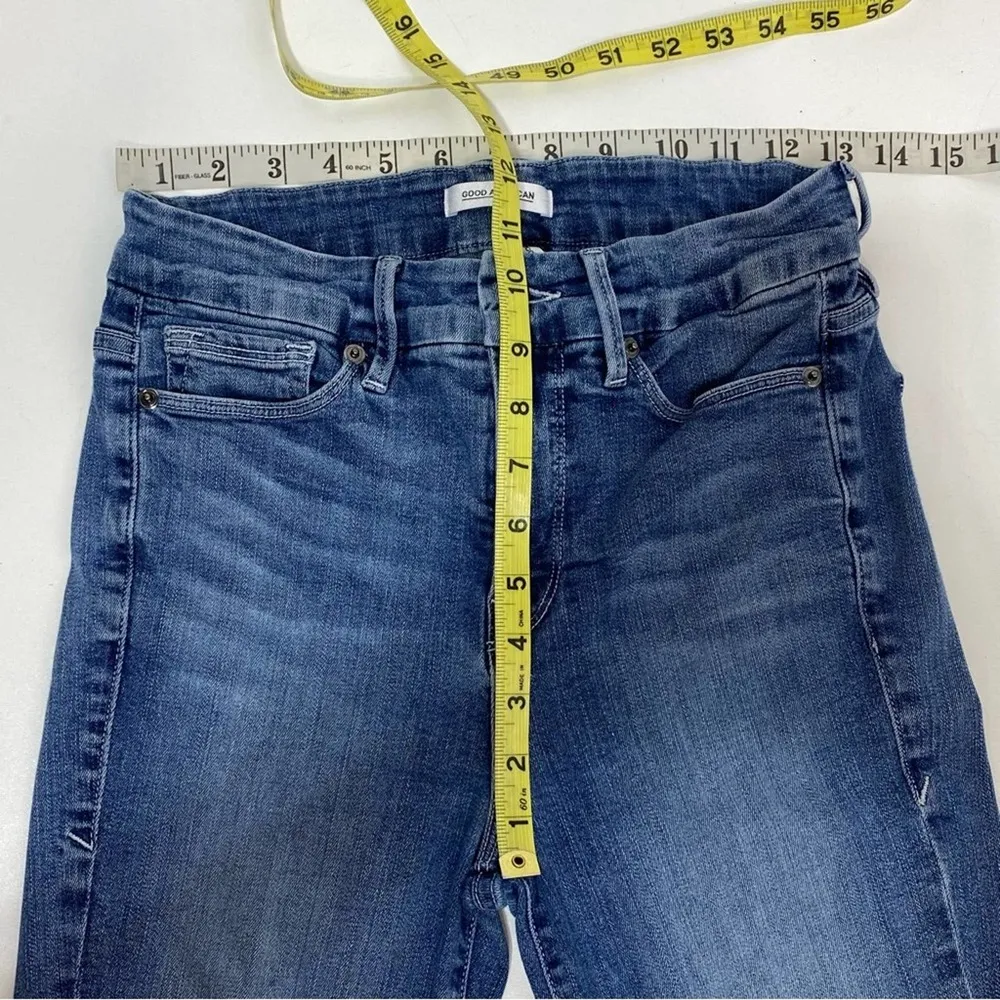 Good American Good Legs Distressed Skinny Jeans High Rise 6/28 - Image 7