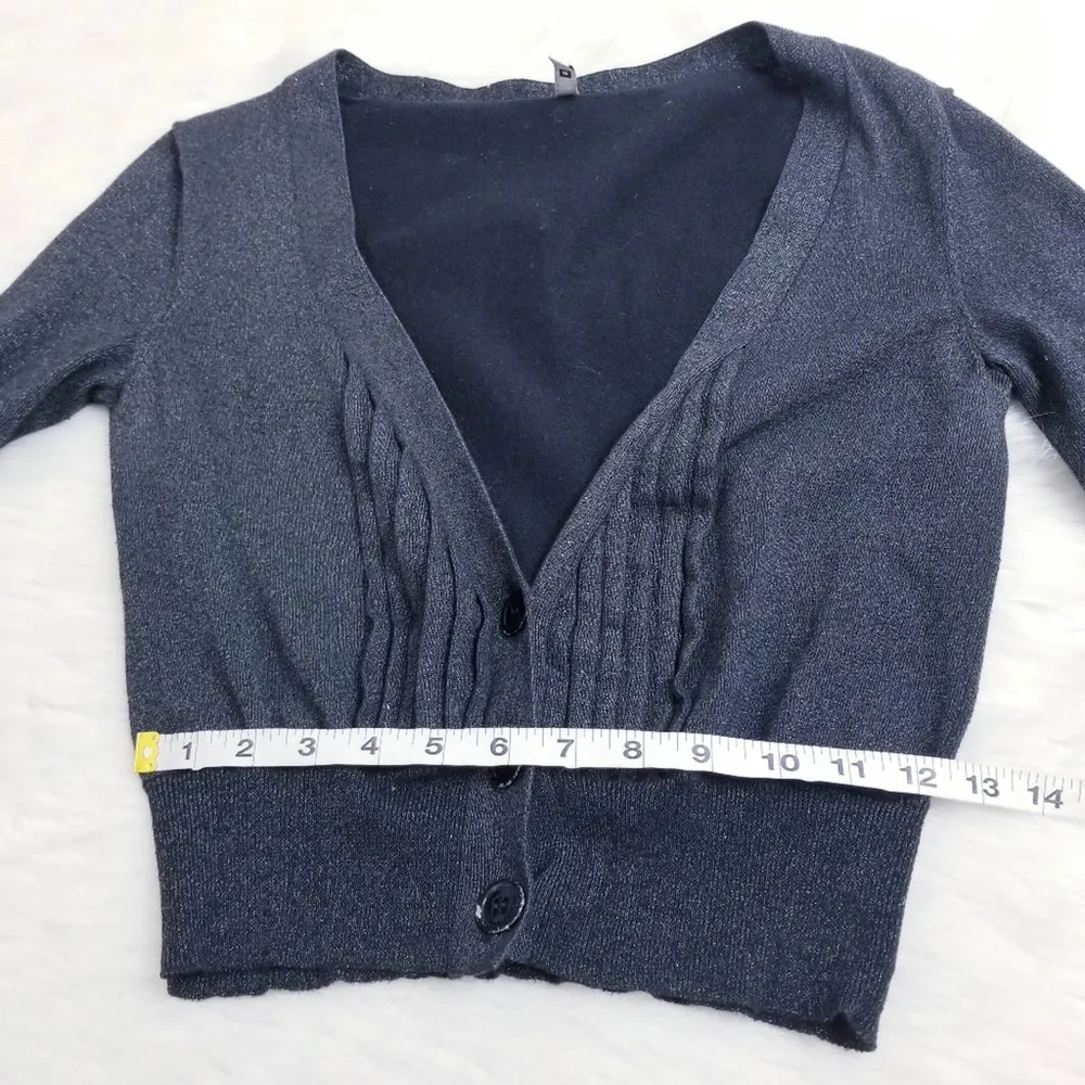 IISLI Short Pleated Shimmer Y2K Short Cardigan - Image 6