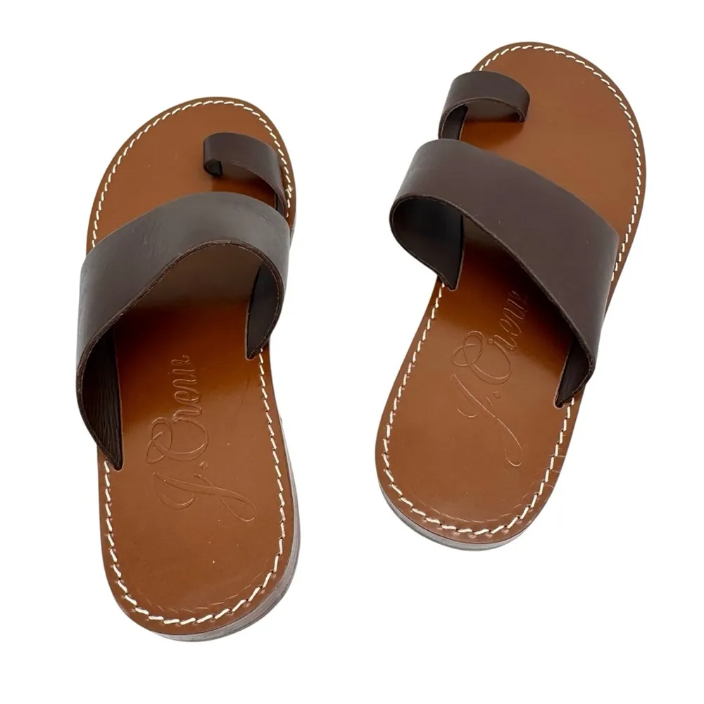 J. CREW MARTA REAL LEATHER Women’s “Made In Italy” Sandals Size 7 Brown - NWOB - Image 4