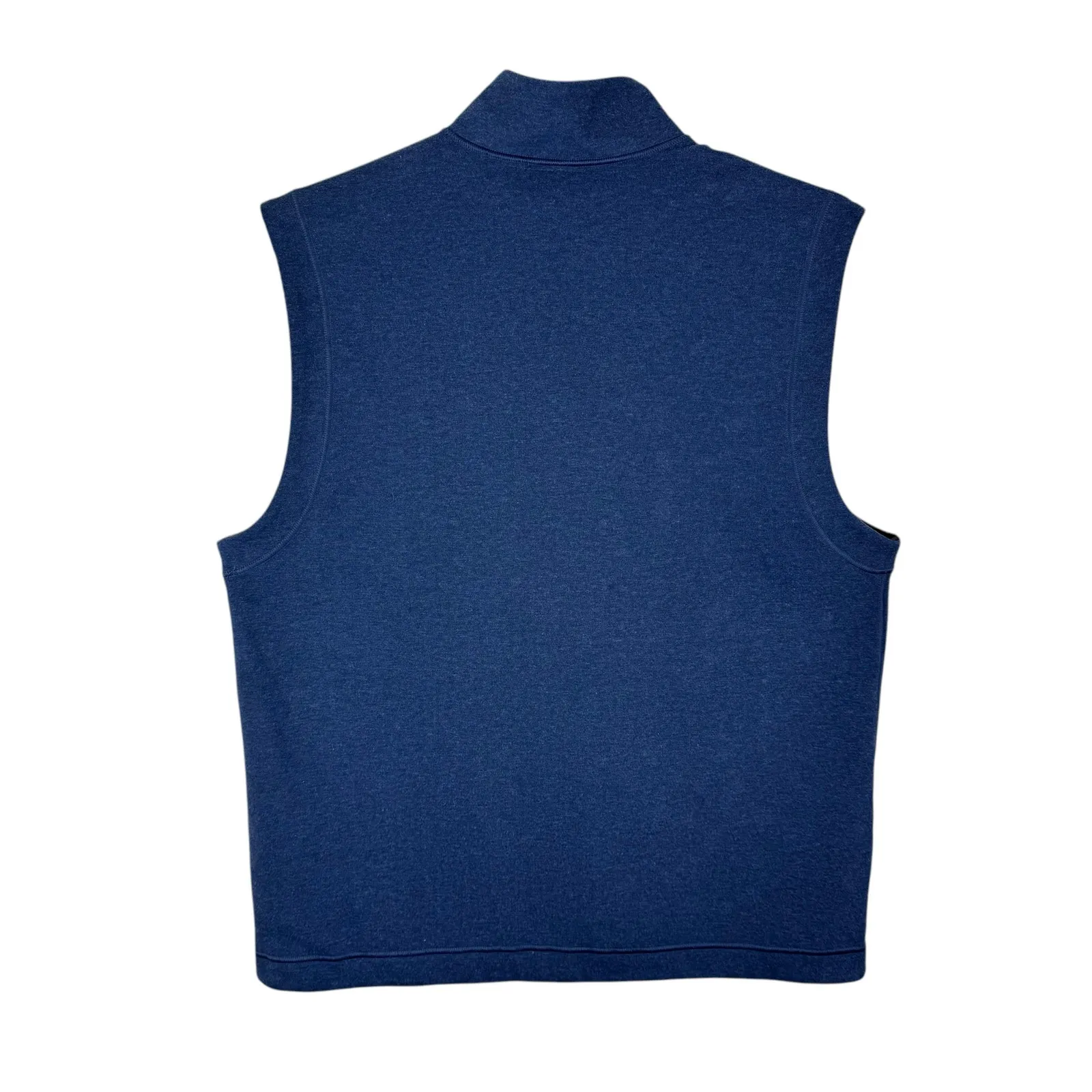 Age Of Wisdom‎ Blue Brown Reversible Full Zip Mock Neck Soft Knit Vest Size L Size L - Image 3