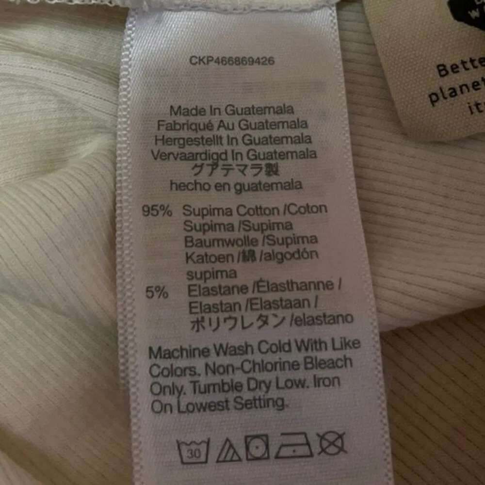 Madewell Women's White Rib Knit Short Sleeve Crew Neck Tee T-Shirt Top Size XL - Image 4