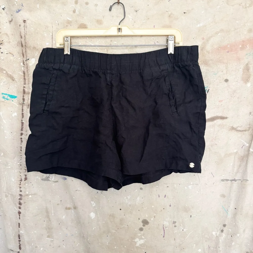 Lilly Pulitzer Lilo 100% Linen Black Shorts - Image 2