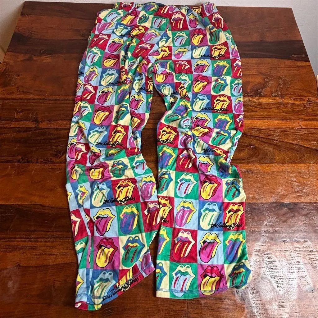 Rolling Stones Men's Graphic Pajama Pants Multicolor Size L - Image 5