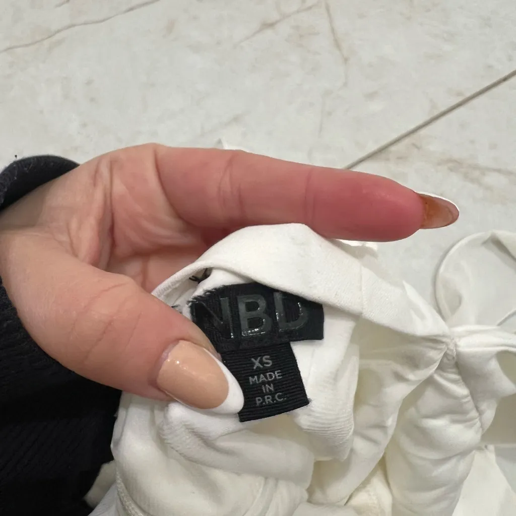 NBD White Misbehaving Romper Size XS - Image 5