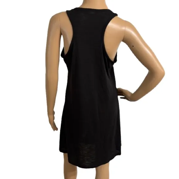 Venus Black Burnout Racer Back Sheer Casual Mini Dress Size XL - Image 2