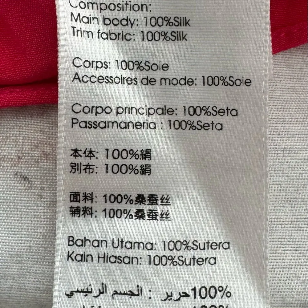 3.1 Phillip Lim hot pink 100% silk ruffle front slit blouse, size 6 sleeveless - Image 4