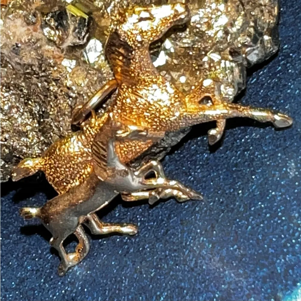 14K Gold Horse & Pony Pendant - Image 7