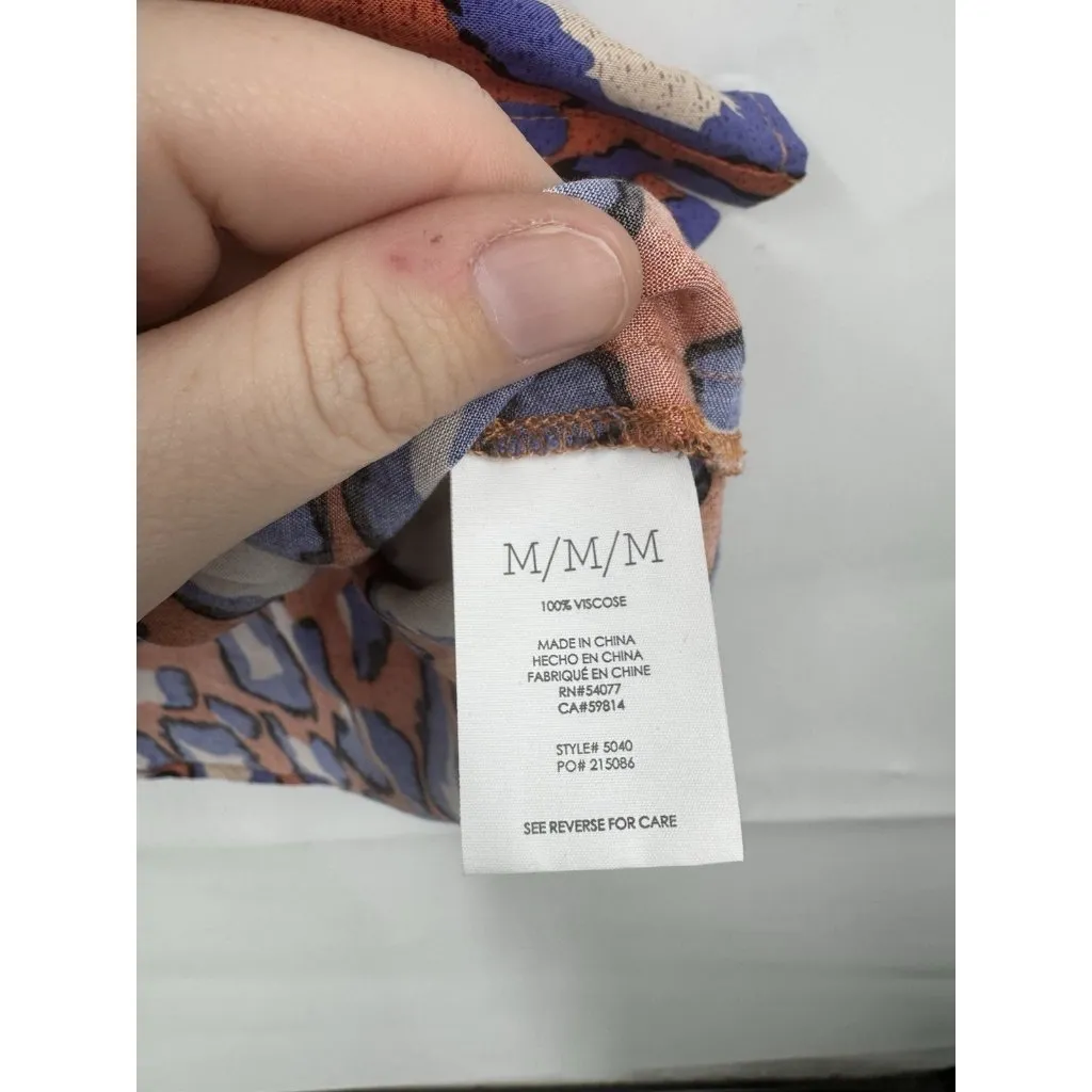 Cabi Isla Cami Animal Printed Top Women M Colorful Retro Button Front Bohemian‎ - Image 6