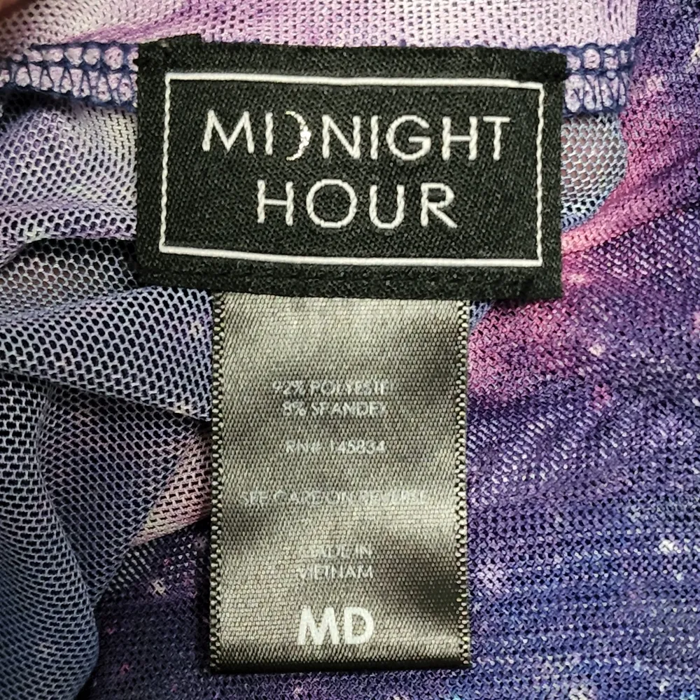 Hot Topic Midnight Hour Galaxy Mesh Tee Size Medium - Image 7