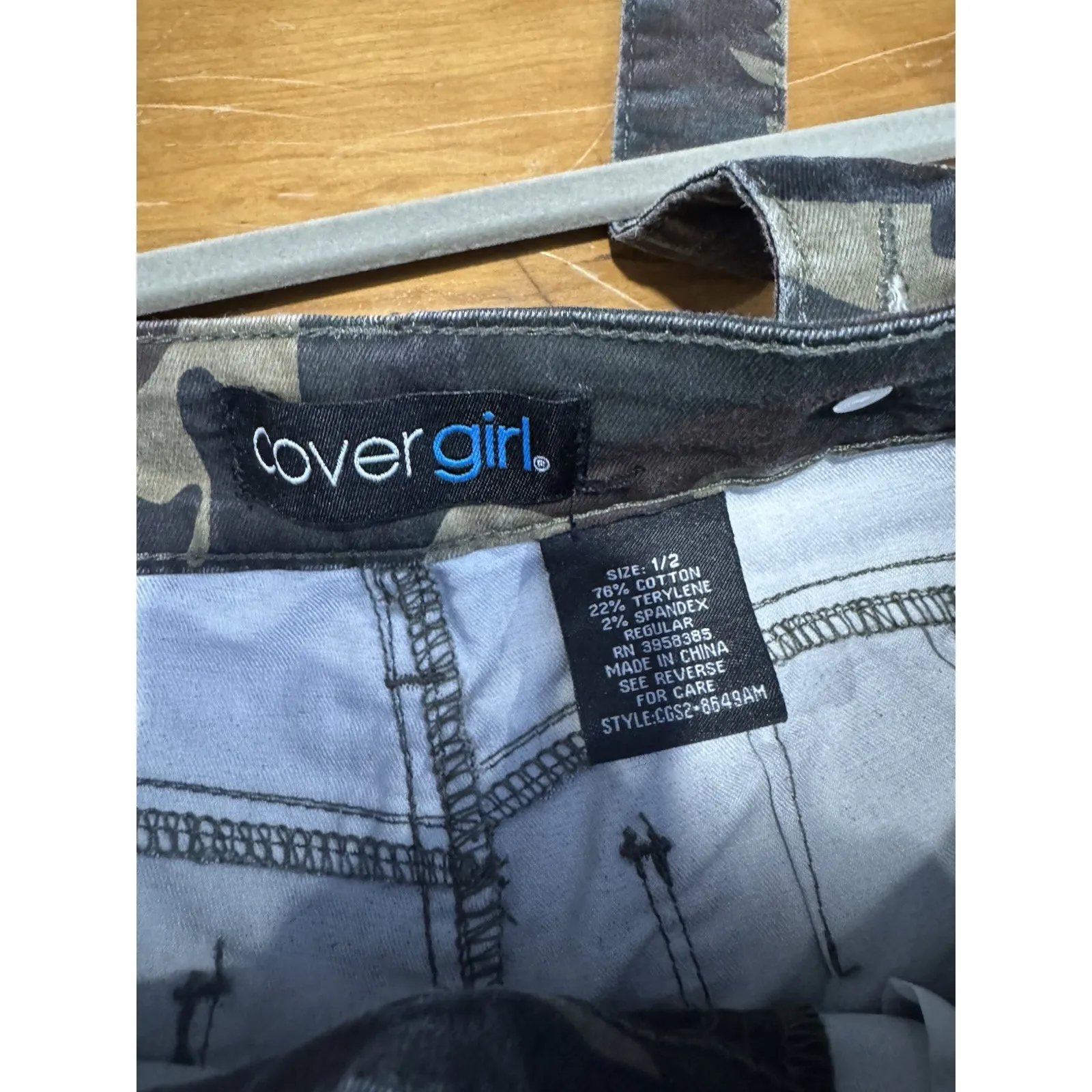 Camo Overalls Skinny Leg Adjustable Straps Size 1/2 - Image 5