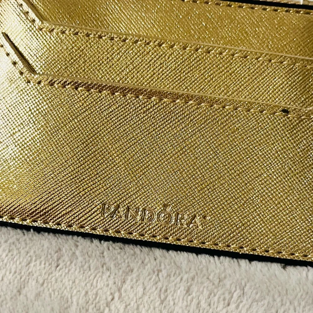 PANDORA Gold Metallic Keychain Card Holder - Image 2