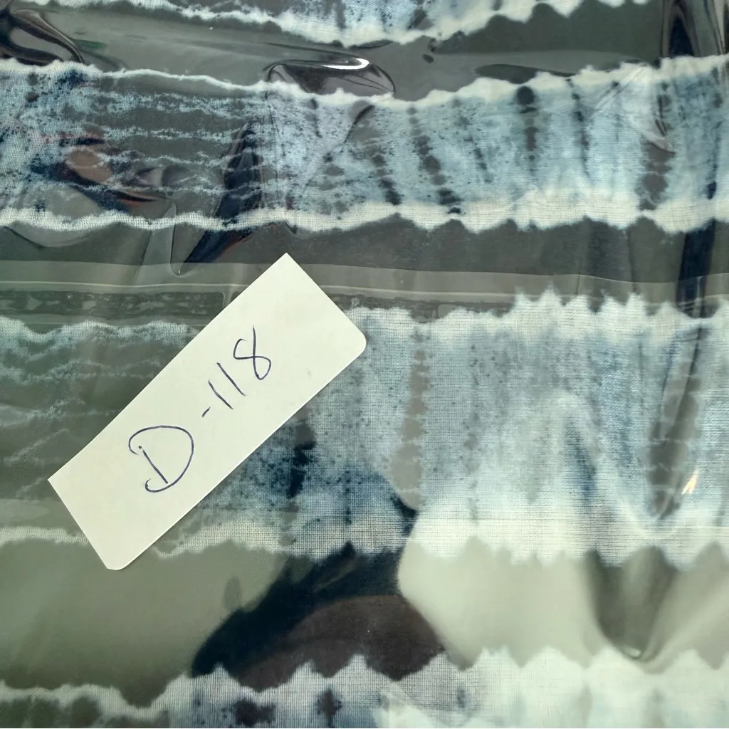 Michael Kors Shibori Tie Dye Blue & White Maxi Dress size Large - Image 16