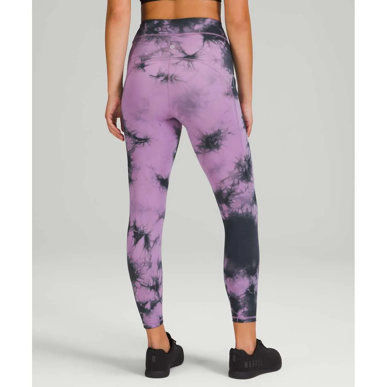 Lululemon Power Thru High-Rise Tight 25" Purple Gray Tie Dye Leggings Size 4 - Image 2