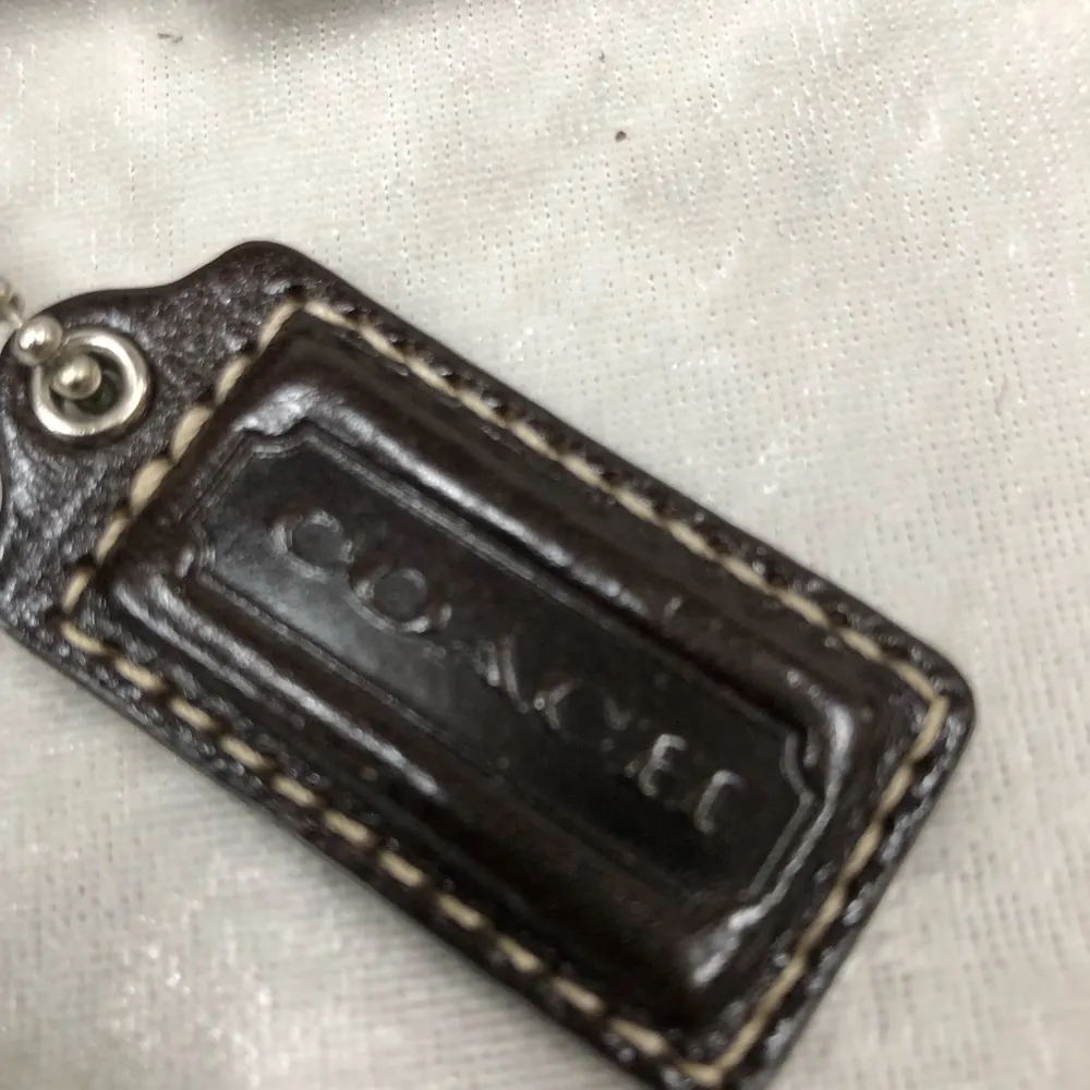 Vintage Coach purse satchel Suede w/Leather trim handbag - Image 10