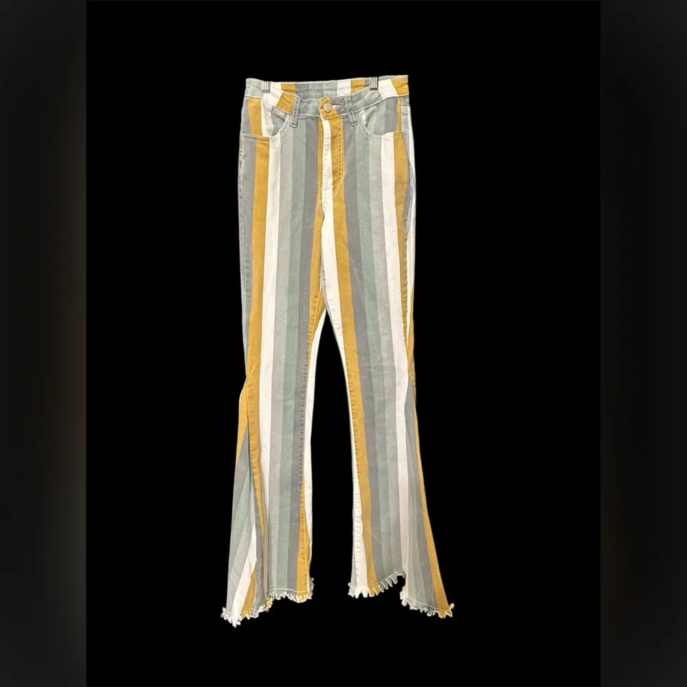 Saints & Hearts Bell Bottoms Flare Jeans Gold Size 25 - Image 9