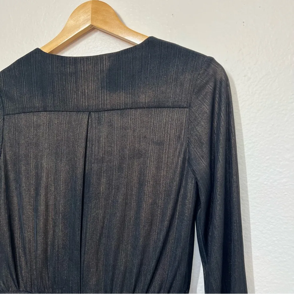 Ali & Jay  Black Gold Undertone Zipper Front Long Sleeve Romper - Image 11