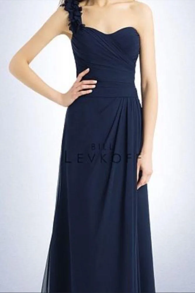 Bill Levkoff Purple One Shoulder Maxi Dress - Image 4