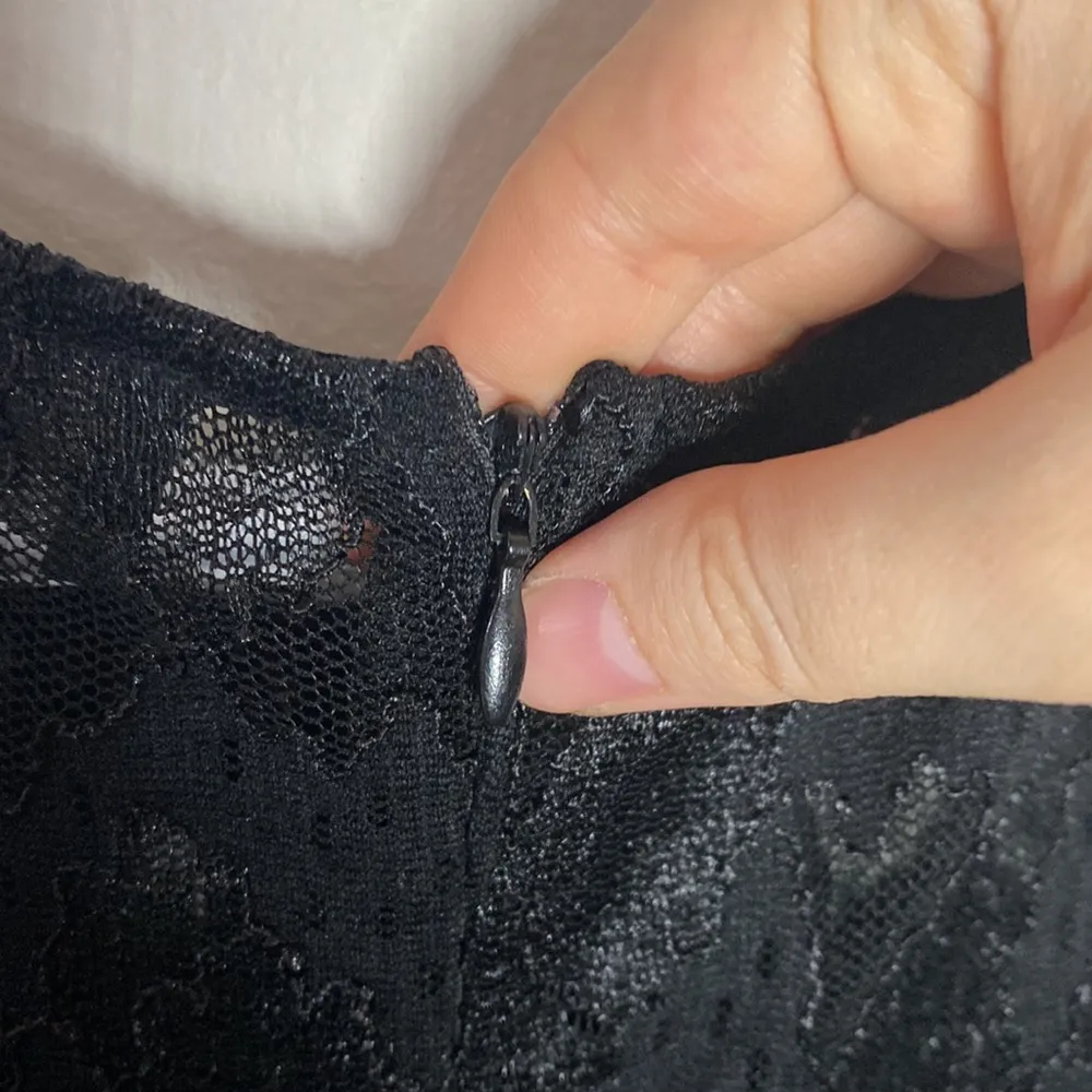 ASTR black lace layered illusion neckline romper size S - Image 10