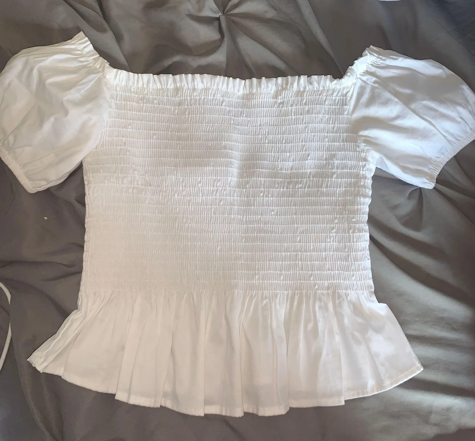 Ruffled White Off The Shoulder Top - Image 4