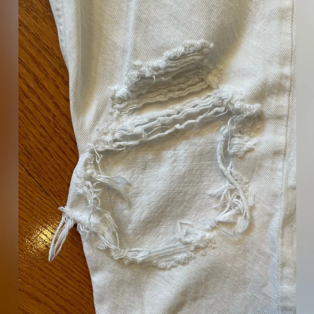 Citizens of Humanity Charlotte Crop High Rise Straight Jeans – White, Size 27 - Image 3