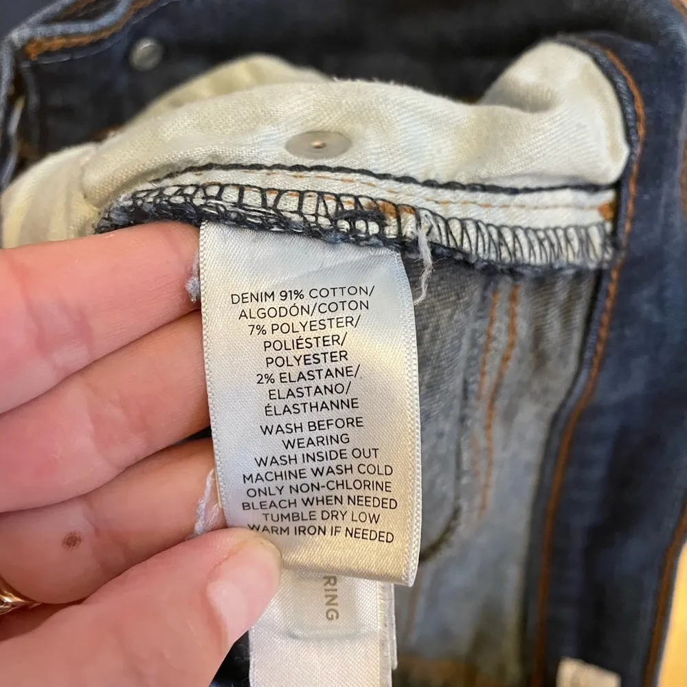 Ann Taylor Loft Dark Wash Mid Rise Skinny Jeans Size 24 - Image 7