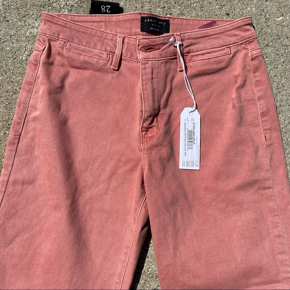 Sanctuary Blush Non-Conformist Wide Leg Crop Pants - Image 3