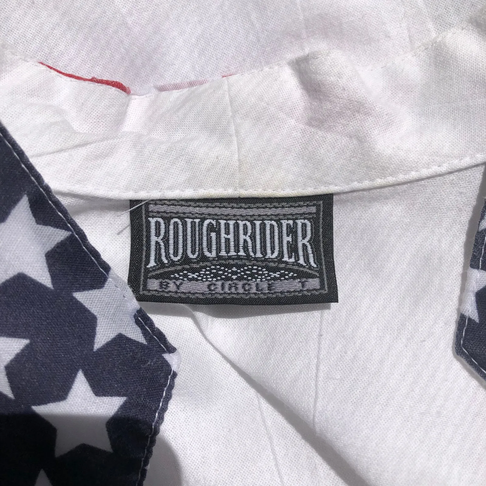 Rough Rider By Circle T USA Button Up Shirt Fringe Cowboy Patriotic Long Sleeve - Image 8