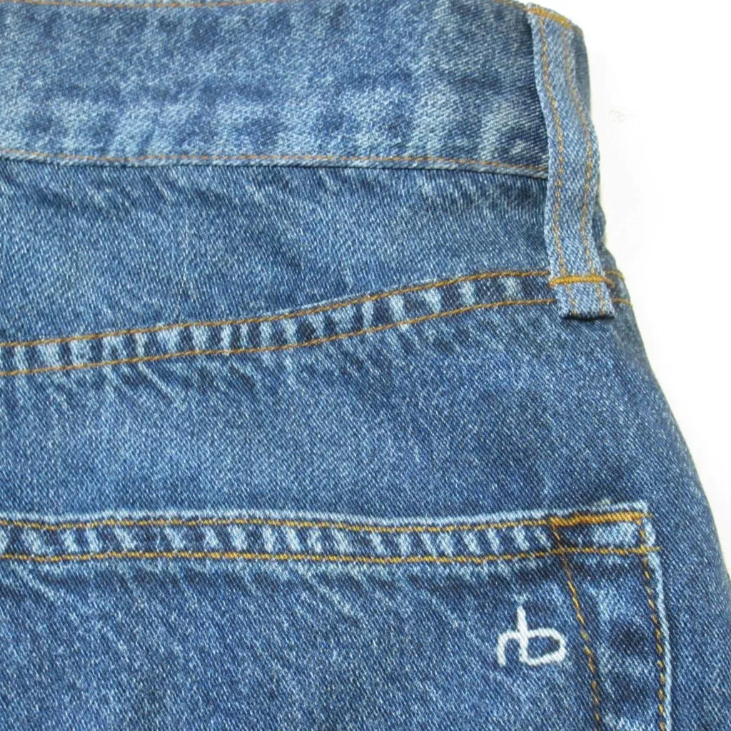 NWT rag & bone Clara Midi in Cameron Liquid Miramar Photo Printed Jean Skirt 31 - Image 9