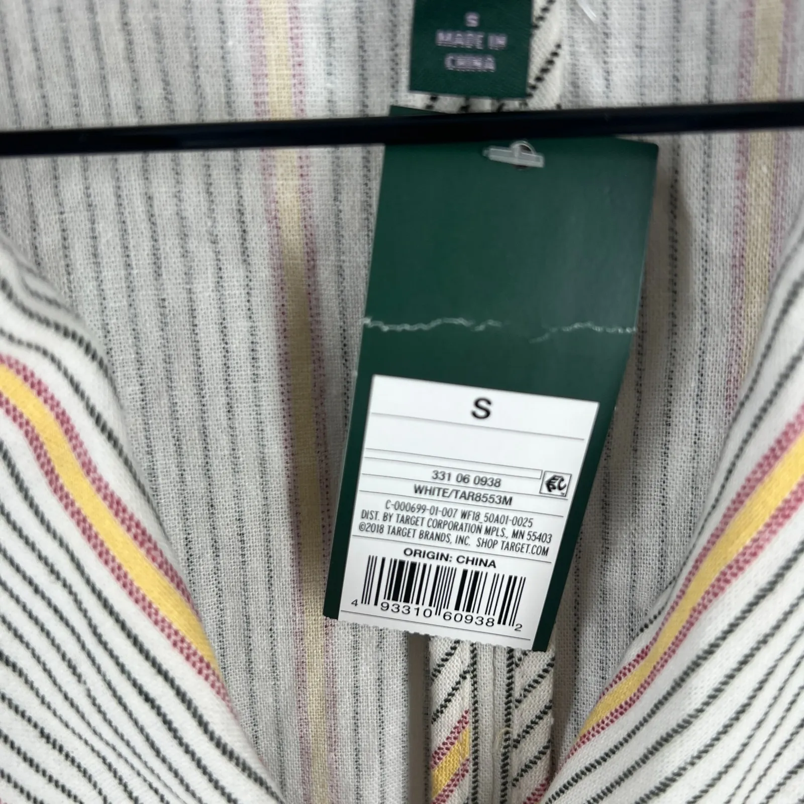 Wild Fable Blazer Jacket Womens Small Oversized White Striped Double Breasted - Image 4