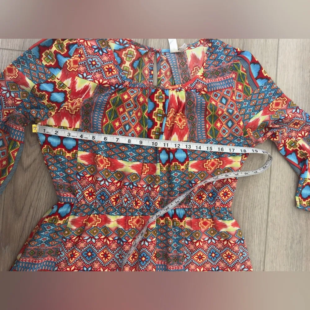 PINK OWL 🦉 Colorful Geometric Pattern Dress - Image 3