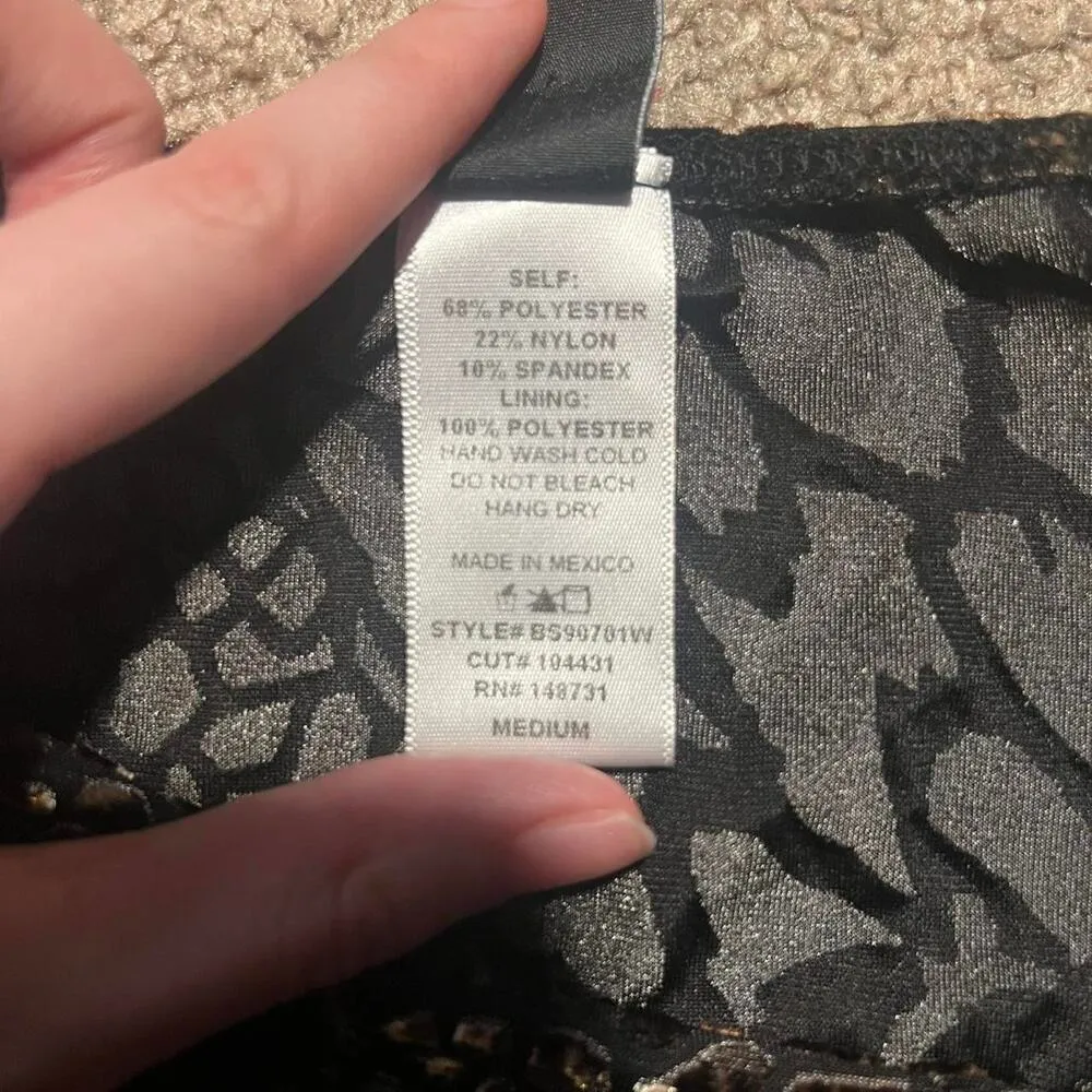 Windsor Draped Front Crop Top Size Medium Vintage Inspired Bratz Doll Retro - Image 5