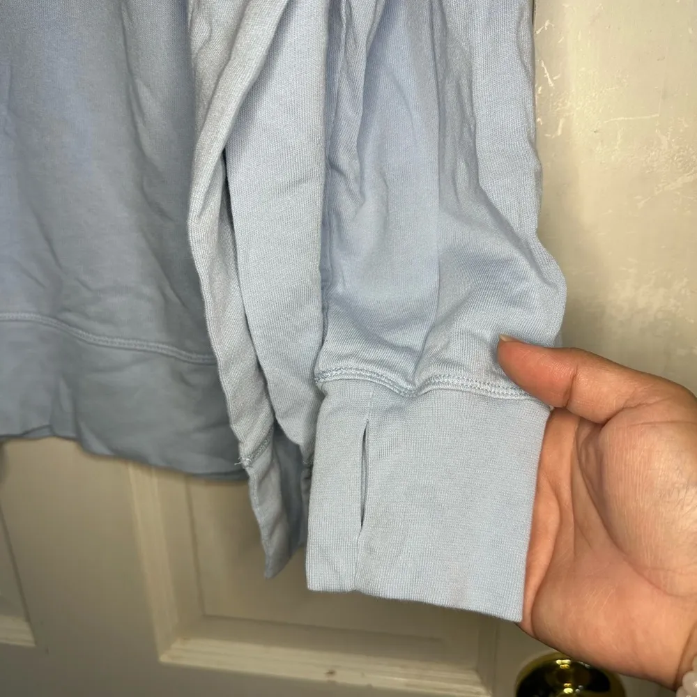 Sweaty Betty Sky Blue After Class Longline Crewneck Top Long Sleeve Sweater L - Image 5