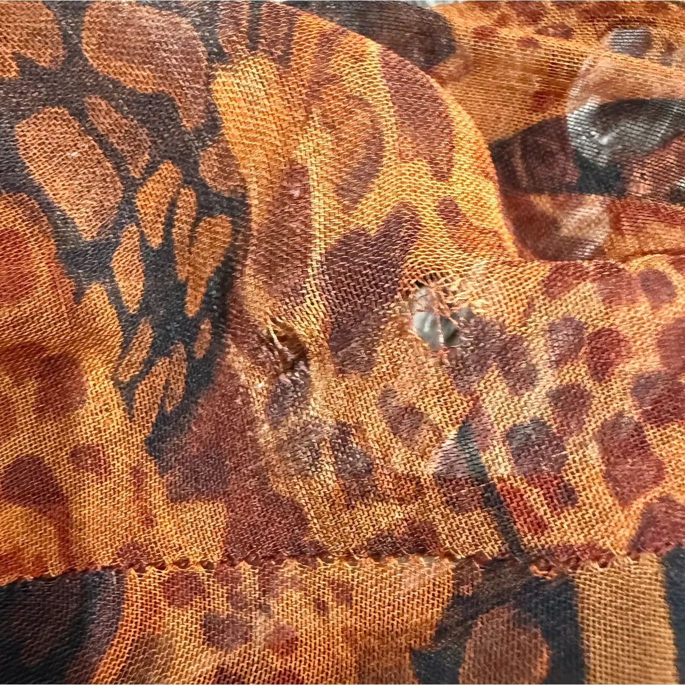 FARM Rio Giraffes Puff Sleeve Maxi Dress in Brown Multi, Size XS - Image 6