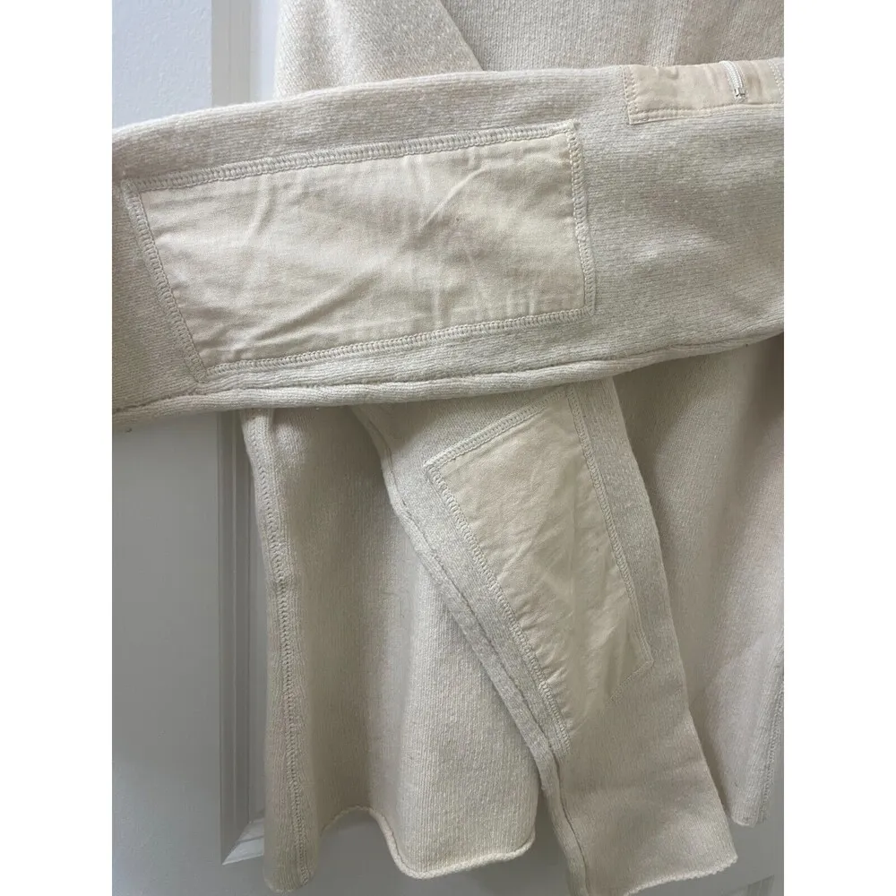 VTG Abercrombie & Fitch SWEATER Off-White Size L TURTLENECK Made in Hong Kong - Image 7