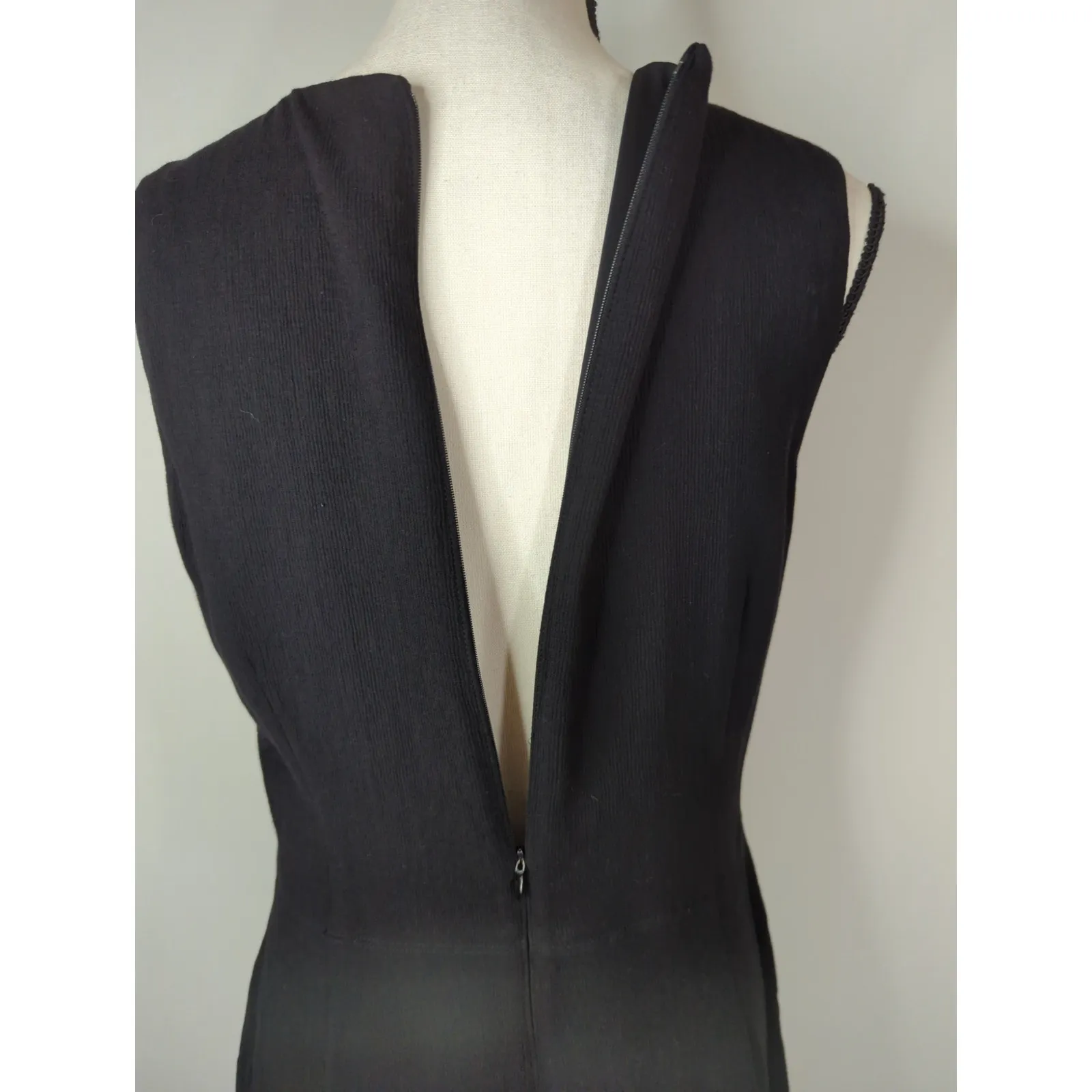 Theory Black Fit And Flare Dress Women's Size 10 Career Wear Preppy Academia - Image 7