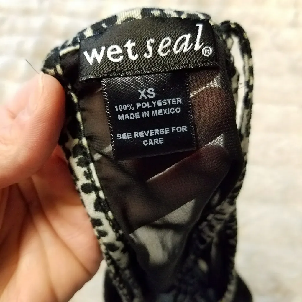 Cute Racer Back Sheer Wet Seal Animal Print XS - Image 5
